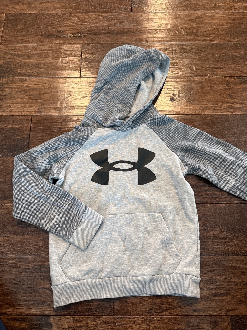 Under Armour Light Gray Hoodie with Black Logo